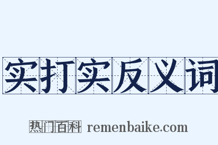 实打实反义词是什么意思的图片